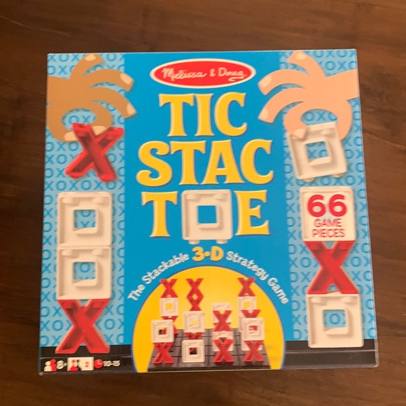 *NEW* Melissa & Doug stackable 3-D strategy Tic Stac Toe game - NIB - Picture 2 of 6